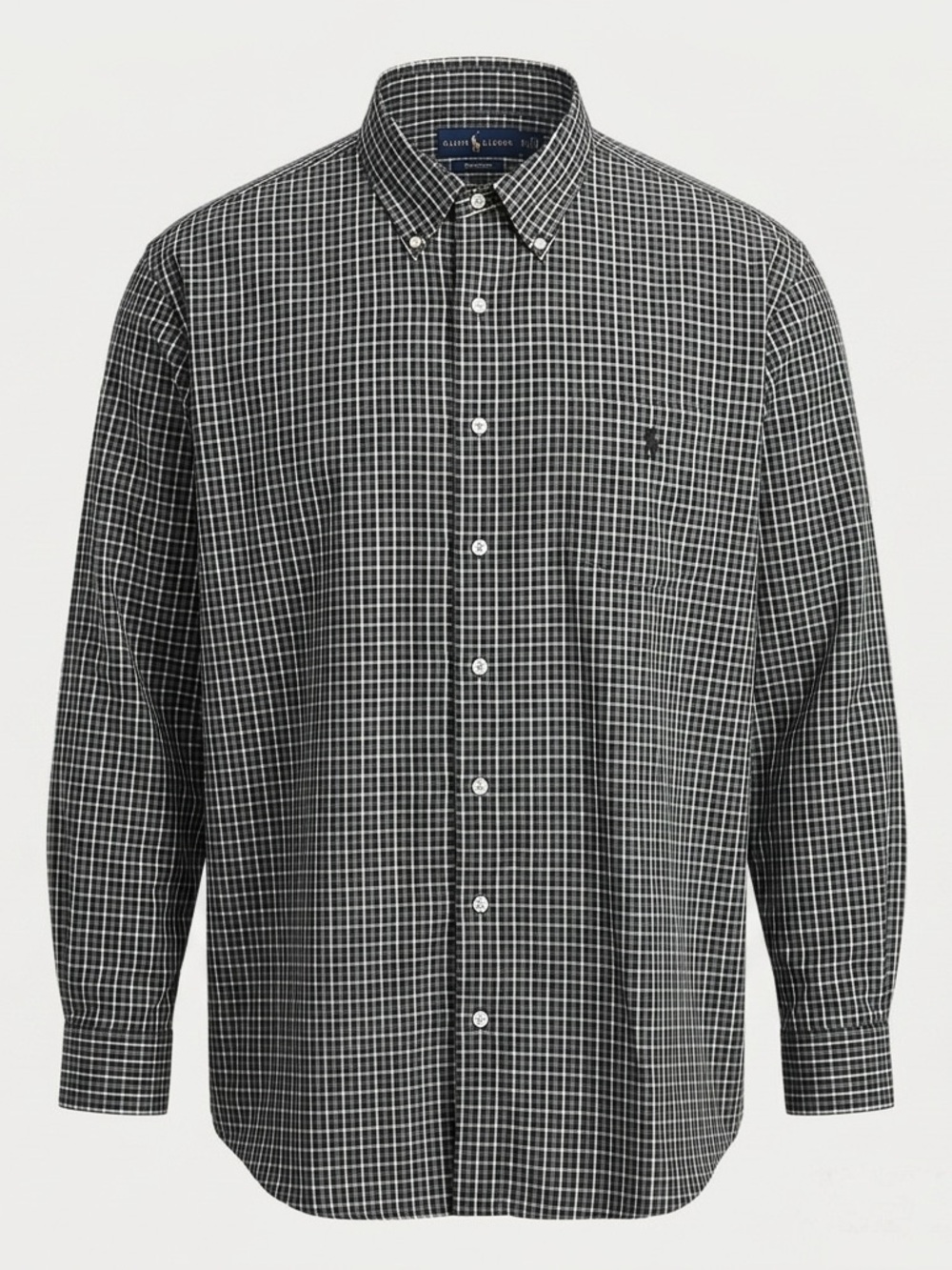 Ralph Lauren Big 3XB Black White Plaid Button Down Shirt